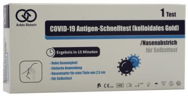 ANBIO BioTech Selbsttest Antigentest(LAIENTEST) (kolloidiales Gold)Sars-Corona-C